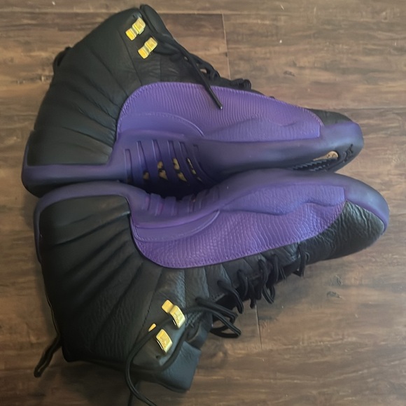 Air Jordan 12 Retro Lakers Field Purple Men’s Size 10.5 Preowned no box - Picture 6 of 9